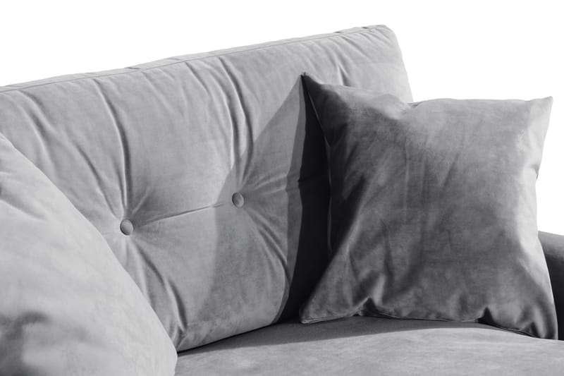 Andrew Loveseat Velour - Sølvgrå/Messing - Møbler - Stole & lænestole - Lænestole