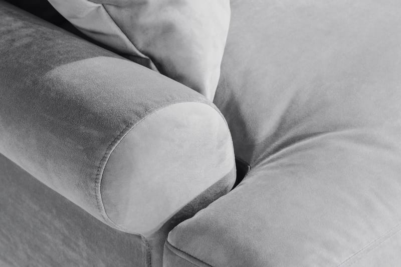 Andrew Loveseat Velour - Sølvgrå/Messing - Møbler - Stole & lænestole - Lænestole