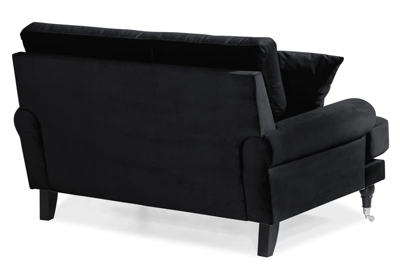 Andrew Loveseat Velour - Sort/Krom - Møbler - Stole & lænestole - Lænestole