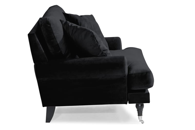 Andrew Loveseat Velour - Sort/Krom - Møbler - Stole & lænestole - Lænestole
