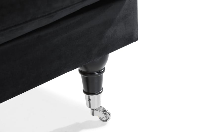 Andrew Loveseat Velour - Sort/Krom - Møbler - Stole & lænestole - Lænestole