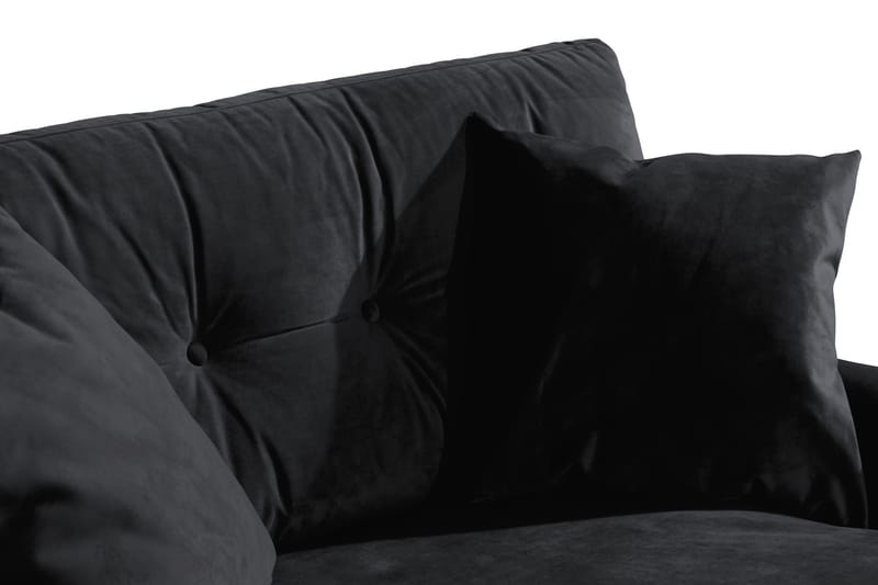 Andrew Loveseat Velour - Sort/Krom - Møbler - Stole & lænestole - Lænestole