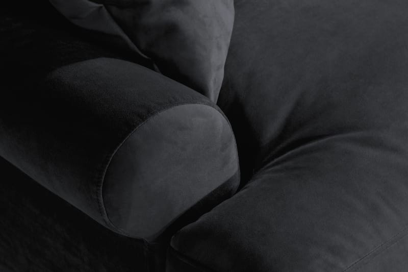 Andrew Loveseat Velour - Sort/Krom - Møbler - Stole & lænestole - Lænestole