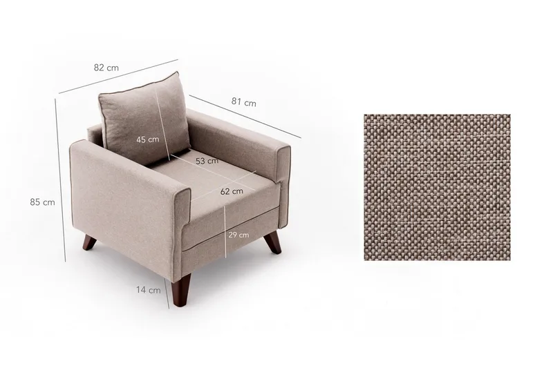 Antigua lænestol - Beige - Møbler - Stole & lænestole - Lænestole