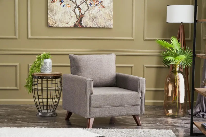 Antigua Lænestol - Brun/Natur - Møbler - Stole & lænestole - Lænestole