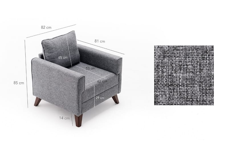 Antigua lænestol - Grå - Møbler - Stole & lænestole - Lænestole