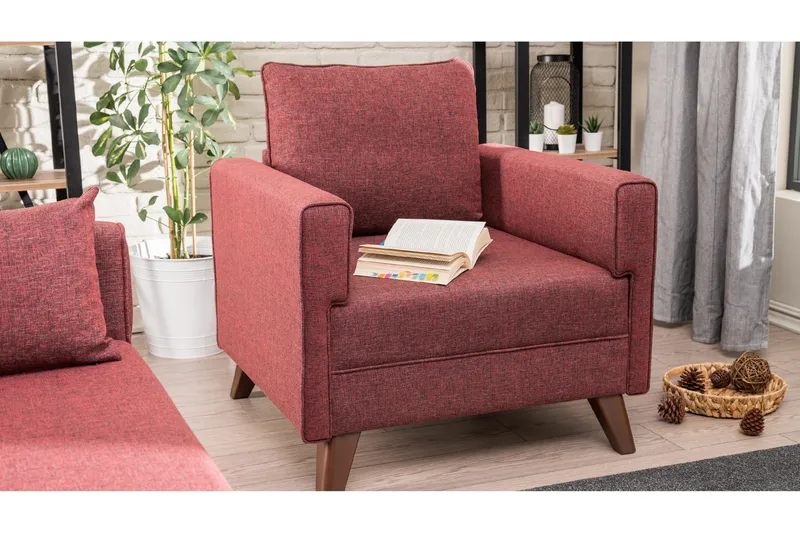 Antigua lænestol - Rød - Møbler - Stole & lænestole - Lænestole