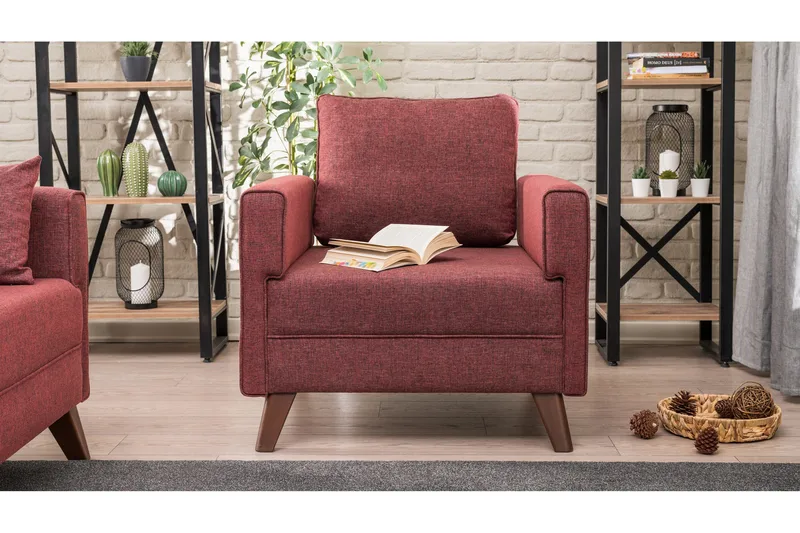 Antigua lænestol - Rød - Møbler - Stole & lænestole - Lænestole