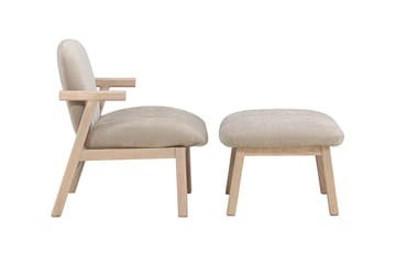 Armchair Venture Home Beige Fåtölj + Ottoman - Møbler - Stole & lænestole - Lænestole