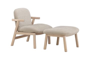 Armchair Venture Home Beige Fåtölj + Ottoman - Møbler - Stole & lænestole - Lænestole