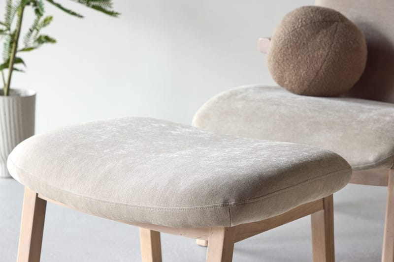 Armchair Venture Home Beige Fåtölj + Ottoman - Møbler - Stole & lænestole - Lænestole