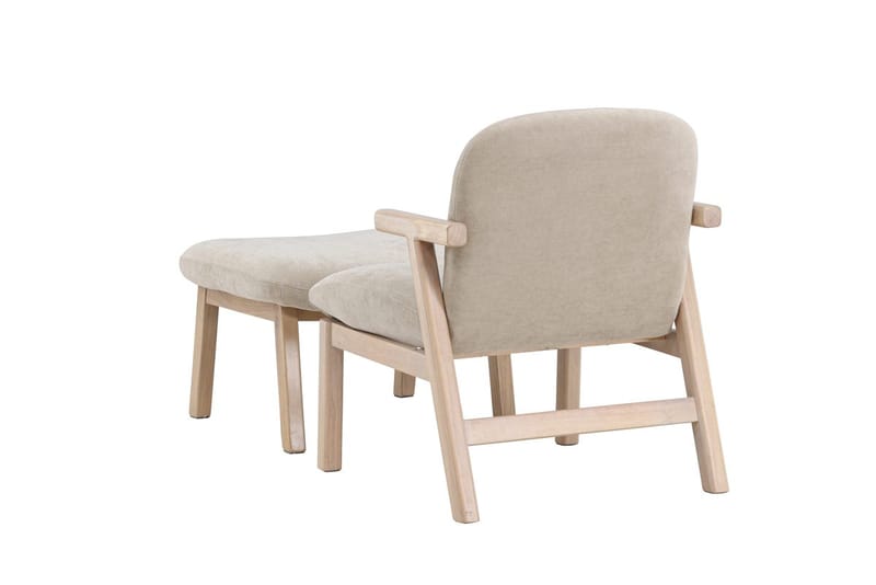 Armchair Venture Home Beige Fåtölj + Ottoman - Møbler - Stole & lænestole - Lænestole