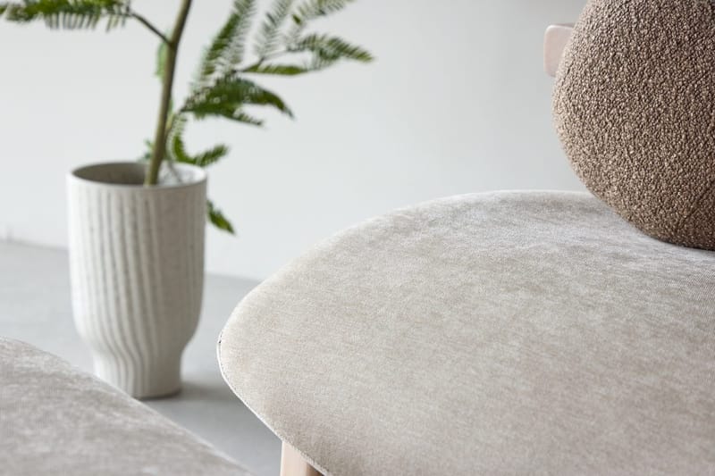 Armchair Venture Home Beige Fåtölj + Ottoman - Møbler - Stole & lænestole - Lænestole