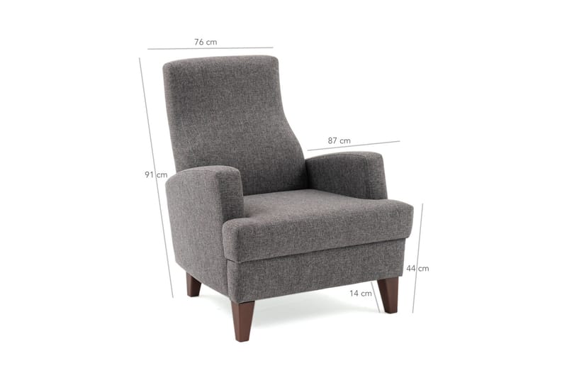 Balcabe lænestol - Mørkegrå - Møbler - Stole & lænestole - Lænestole