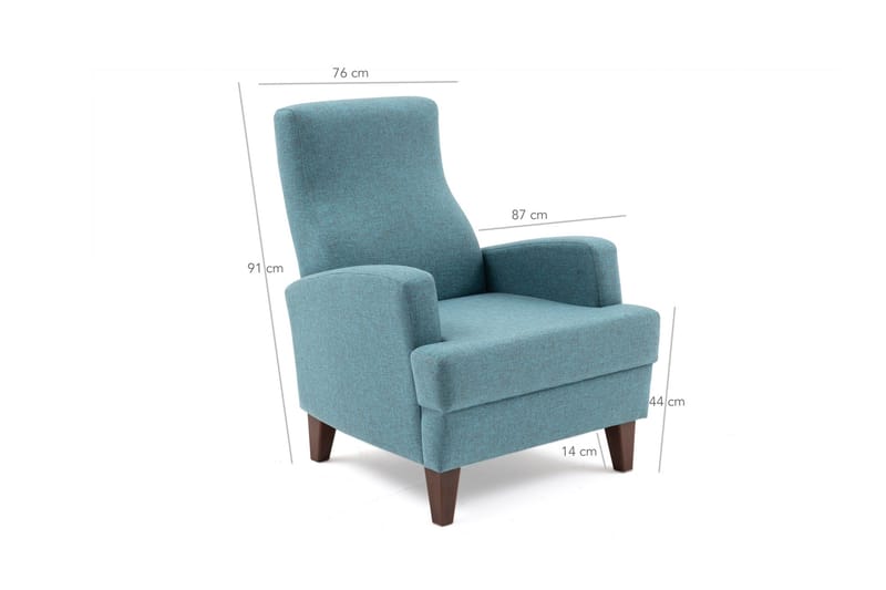 Balcabe lænestol - Turkis - Møbler - Stole & lænestole - Lænestole