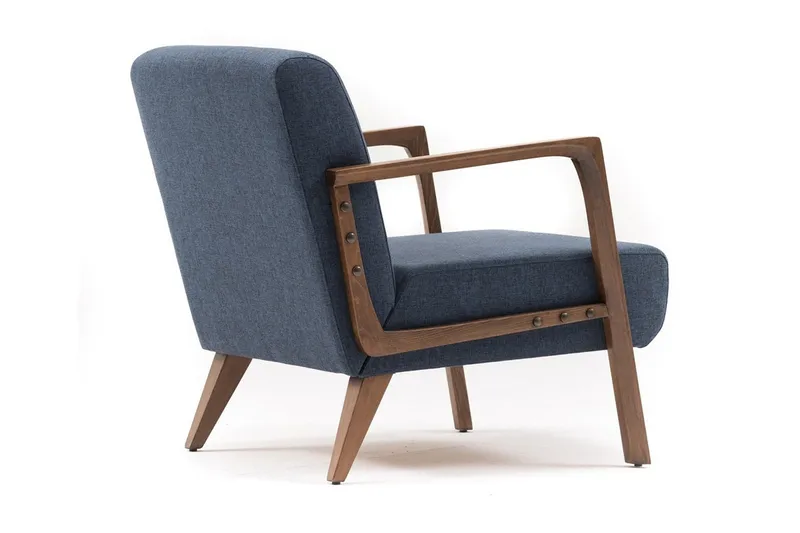 Barrion lænestol med armlæn - Blå - Møbler - Stole & lænestole - Lænestole