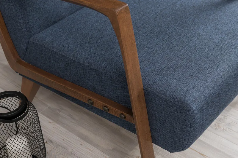 Barrion lænestol med armlæn - Blå - Møbler - Stole & lænestole - Lænestole