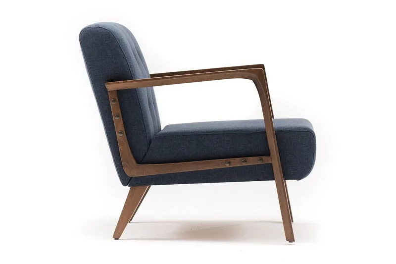 Barrion lænestol med armlæn - Blå - Møbler - Stole & lænestole - Lænestole