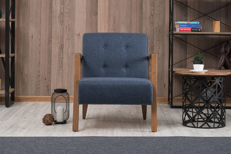 Barrion lænestol med armlæn - Blå - Møbler - Stole & lænestole - Lænestole