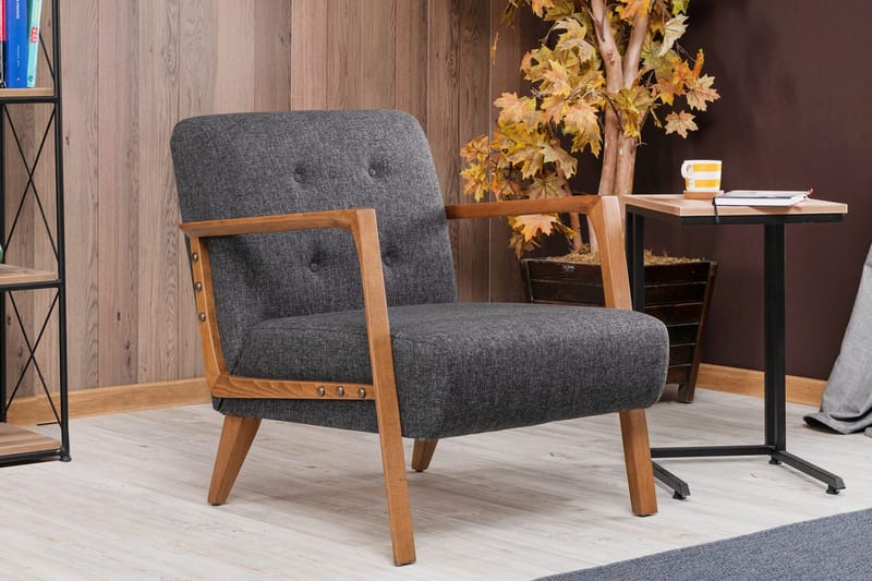 Barrion lænestol med armlæn - Grå - Møbler - Stole & lænestole - Lænestole