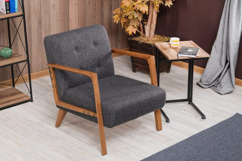 Barrion lænestol med armlæn - Grå - Møbler - Stole & lænestole - Lænestole