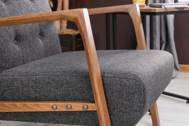 Barrion lænestol med armlæn - Grå - Møbler - Stole & lænestole - Lænestole