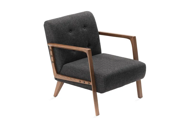 Barrion lænestol med armlæn, Grå