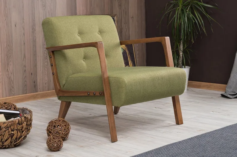 Barrion lænestol med armlæn - Grøn - Møbler - Stole & lænestole - Lænestole