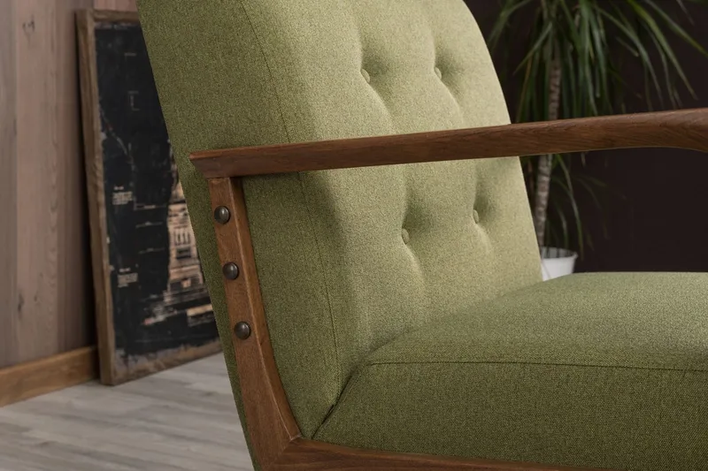 Barrion lænestol med armlæn - Grøn - Møbler - Stole & lænestole - Lænestole