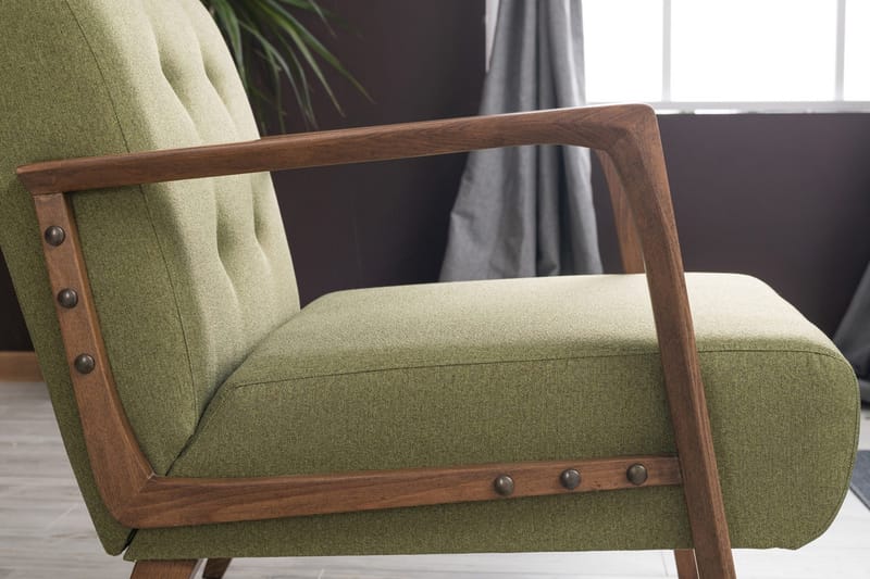 Barrion lænestol med armlæn - Grøn - Møbler - Stole & lænestole - Lænestole