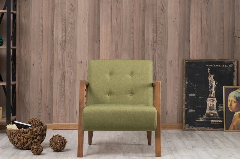 Barrion lænestol med armlæn - Grøn - Møbler - Stole & lænestole - Lænestole