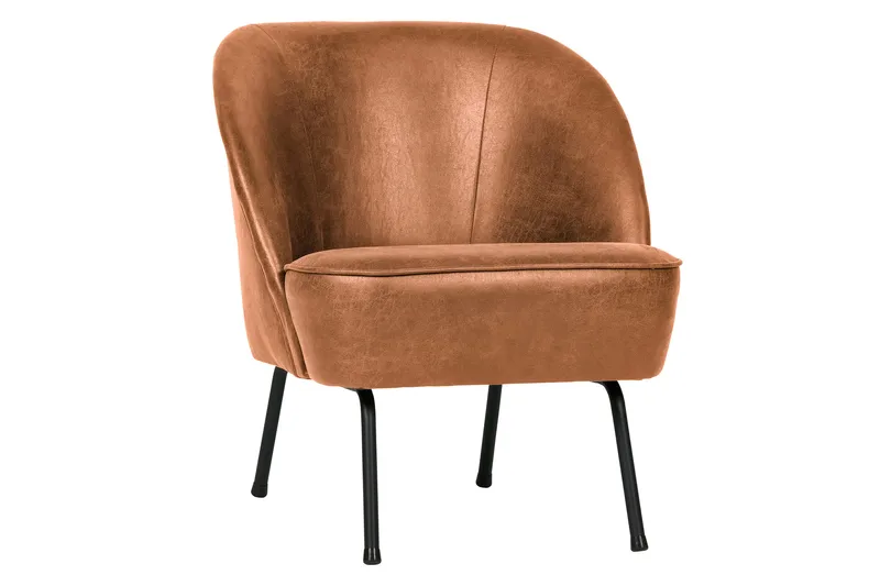 Bastien læderlænestol, Brun