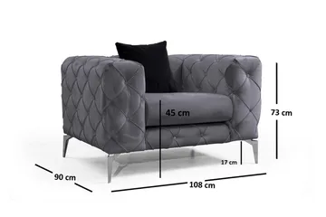 Beachport Lænestol - Antracit - Møbler - Stole & lænestole - Lænestole - Chesterfield lænestole