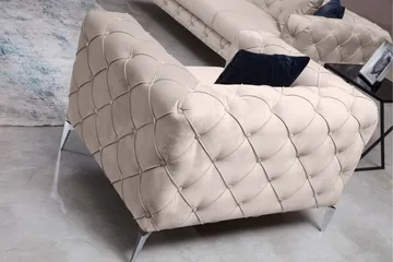 Beachport Lænestol - Beige - Møbler - Stole & lænestole - Lænestole - Chesterfield lænestole