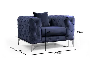 Beachport Lænestol - Marinblå - Møbler - Stole & lænestole - Lænestole - Chesterfield lænestole