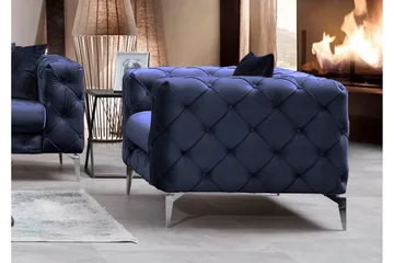 Beachport Lænestol - Marinblå - Møbler - Stole & lænestole - Lænestole - Chesterfield lænestole