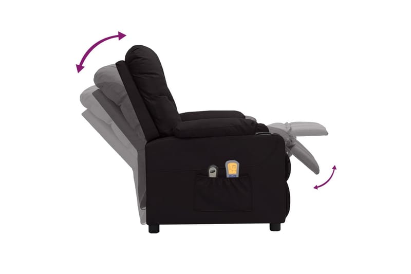 beBasic eldrevet massagestol kunstlæder sort - Sort - Møbler - Stole & lænestole - Lænestole - Massagestol