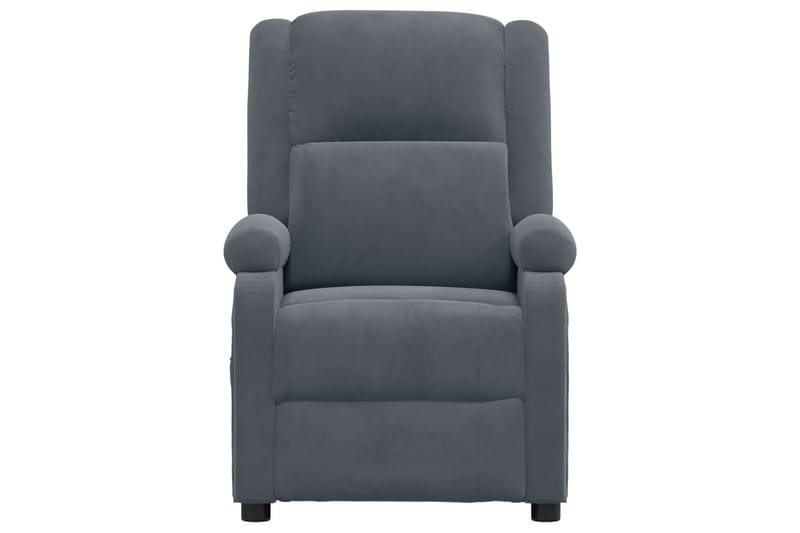 beBasic lænestol fløjl mørkegrå - GrÃ¥ - Møbler - Stole & lænestole - Lænestole - Recliner lænestol