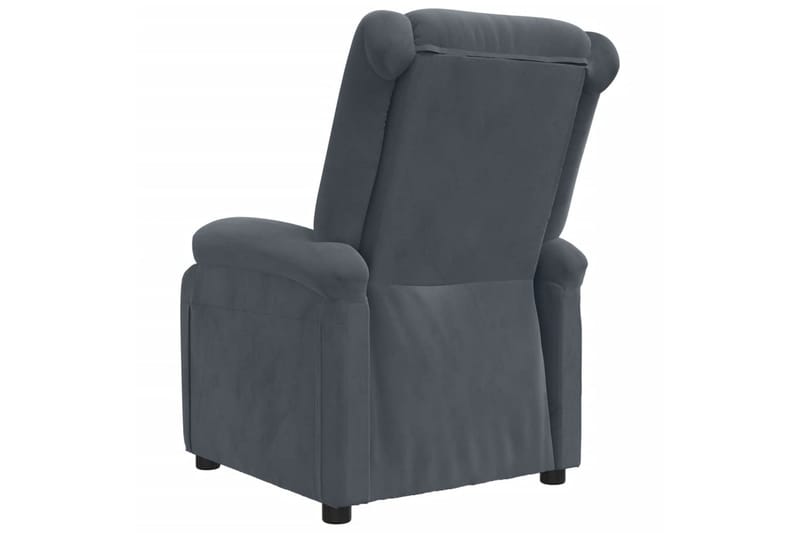 beBasic lænestol fløjl mørkegrå - GrÃ¥ - Møbler - Stole & lænestole - Lænestole - Recliner lænestol