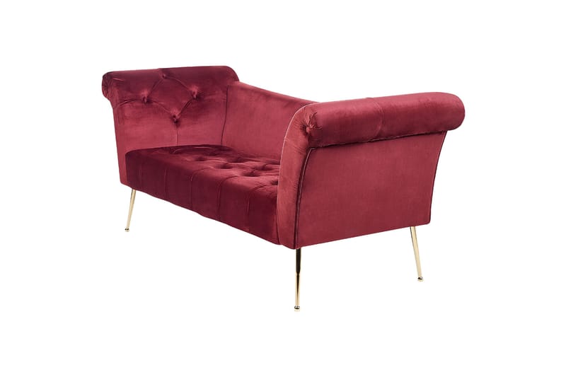 Bethely Chaiselong 175 cm - Guld/Rød - Møbler - Sofaer - Daybed