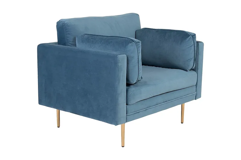 Boom Velourlænestol, Blå