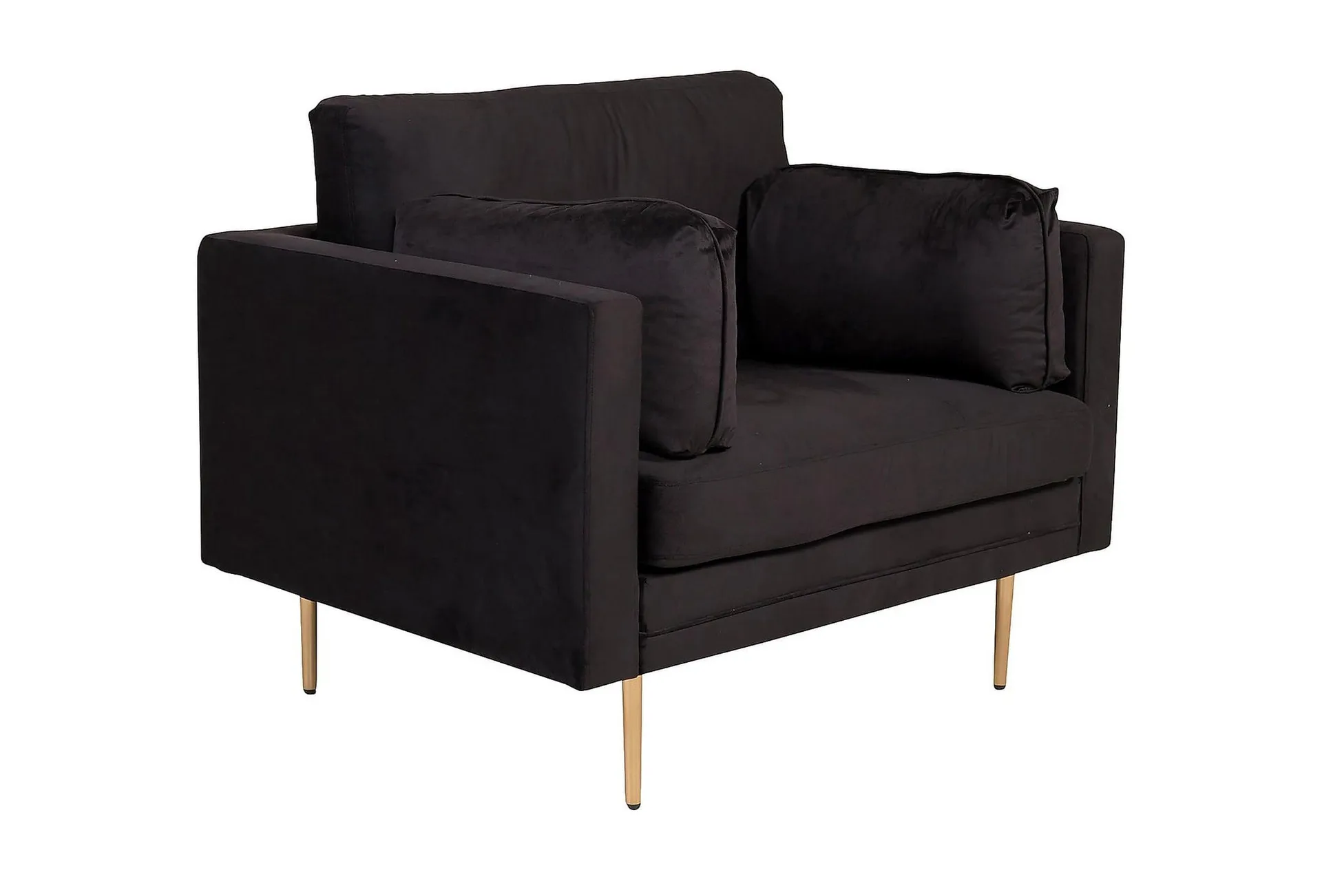 Venture Home Boom Velourlænestol Sort - Møbler | Trademax