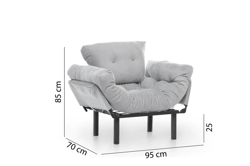 Bramelia Lænestol - Grå - Møbler - Stole & lænestole - Lænestole