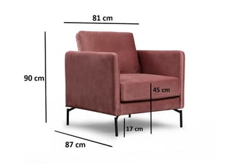 Bramelia Lænestol - Lyserød - Møbler - Stole & lænestole - Lænestole