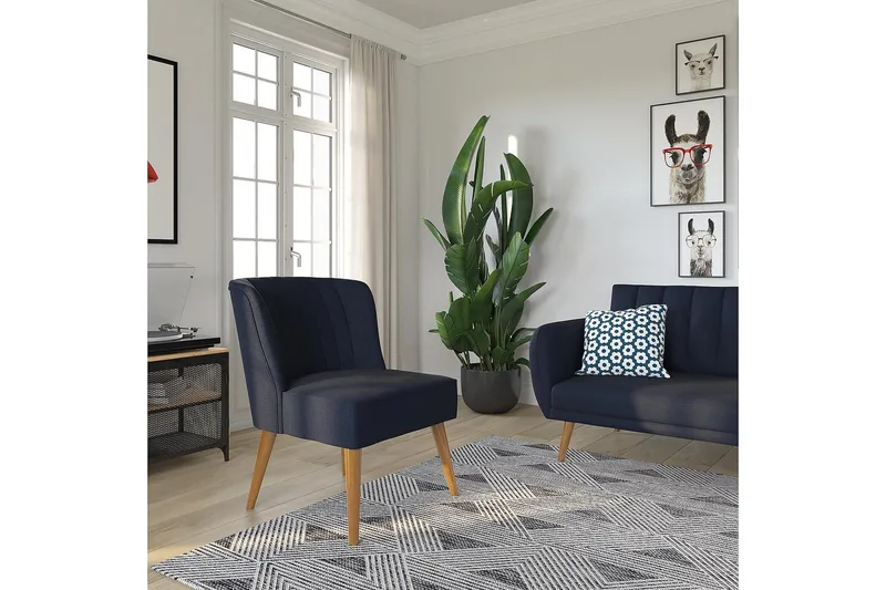 Brittany Lænestol Linnedblå - Novogratz - Møbler - Stole & lænestole - Lænestole - Lænestol uden armlæn