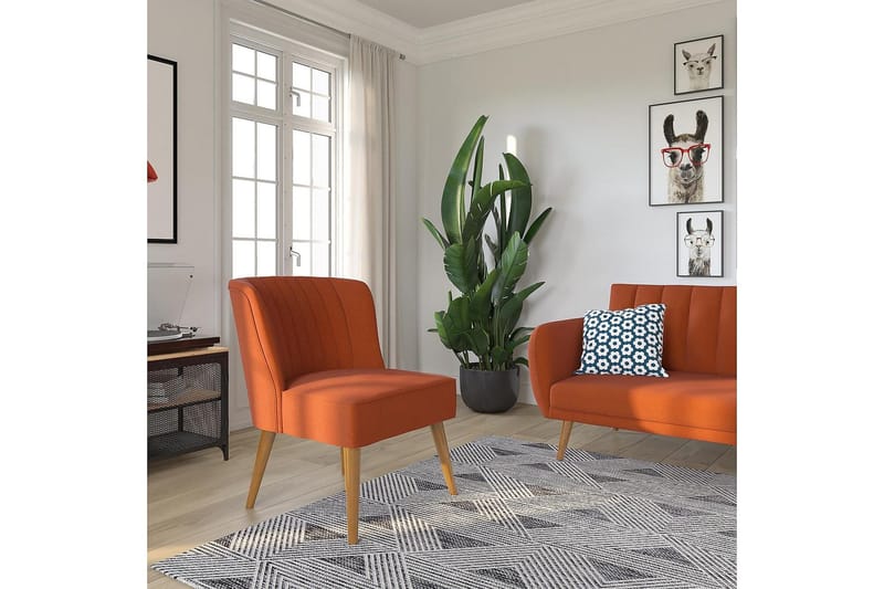Brittany Lænestol Linnedorange - Novogratz - Møbler - Stole & lænestole - Lænestole - Lænestol uden armlæn