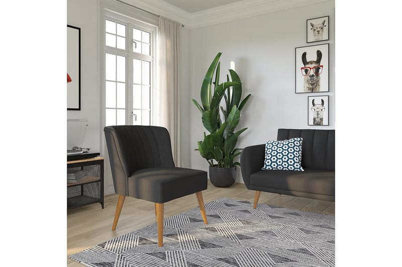 Brittany Lænestol Mørk linnedgrå - Novogratz - Møbler - Stole & lænestole - Lænestole - Lænestol uden armlæn