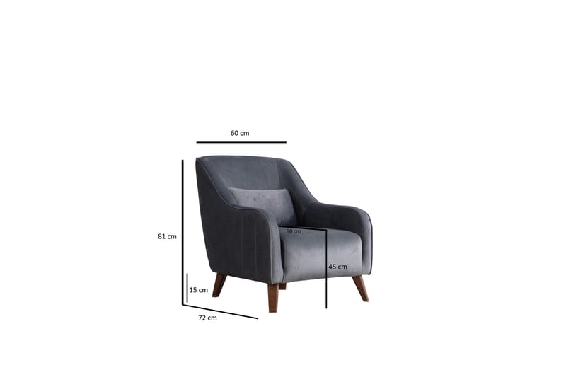 Buhara Lænestol - Mørkegrå - Møbler - Stole & lænestole - Lænestole
