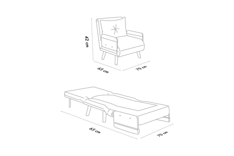 Canelo Sovel�ænestol - Creme - Møbler - Sofaer - Sovesofaer