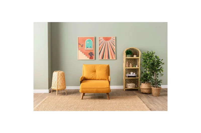 Canelo Sovelænestol - Sennepsgul Gul - Møbler - Sofaer - Sovesofaer